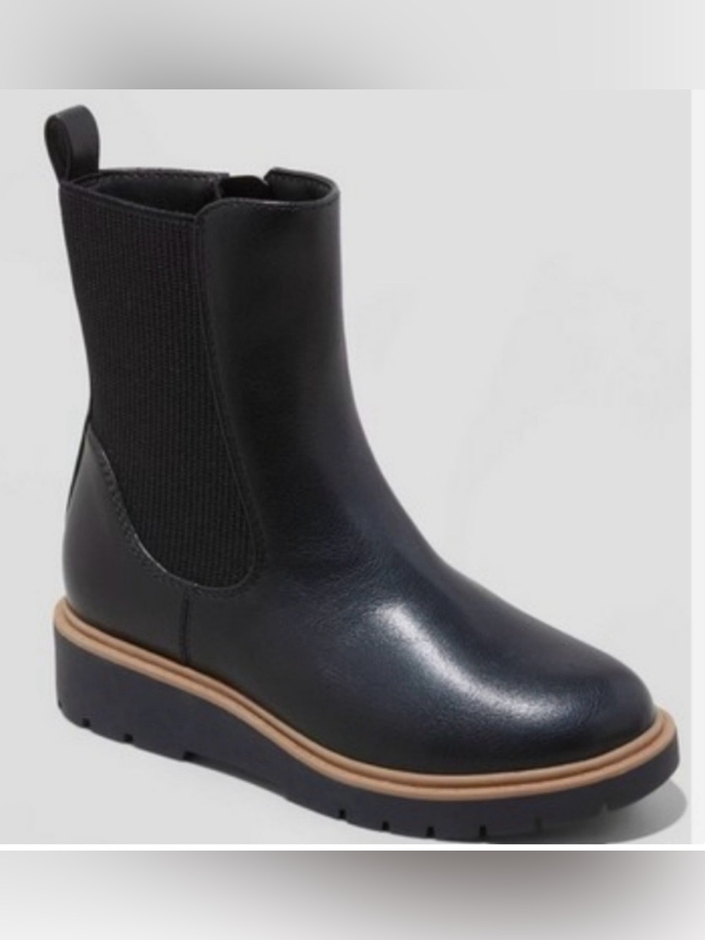 Art Class Kids Girls Laurel Side Zip Wedge Chelsea Ankle Boots Black Size 13 New